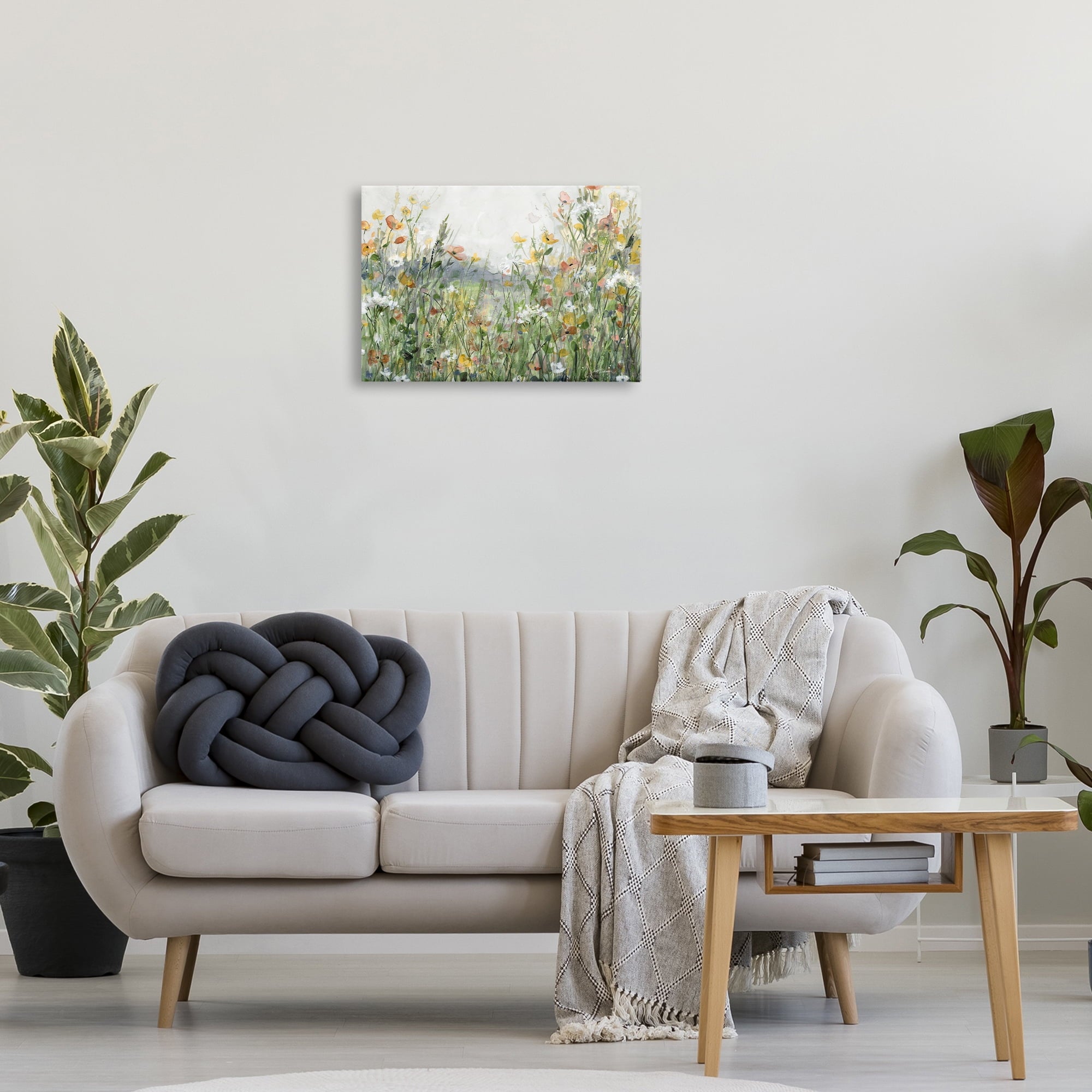 Stupell Industries Quiet Natural Meadow Landscape Painting Gallery Wrapped Canvas Art Print Wall Art, 24 x 16