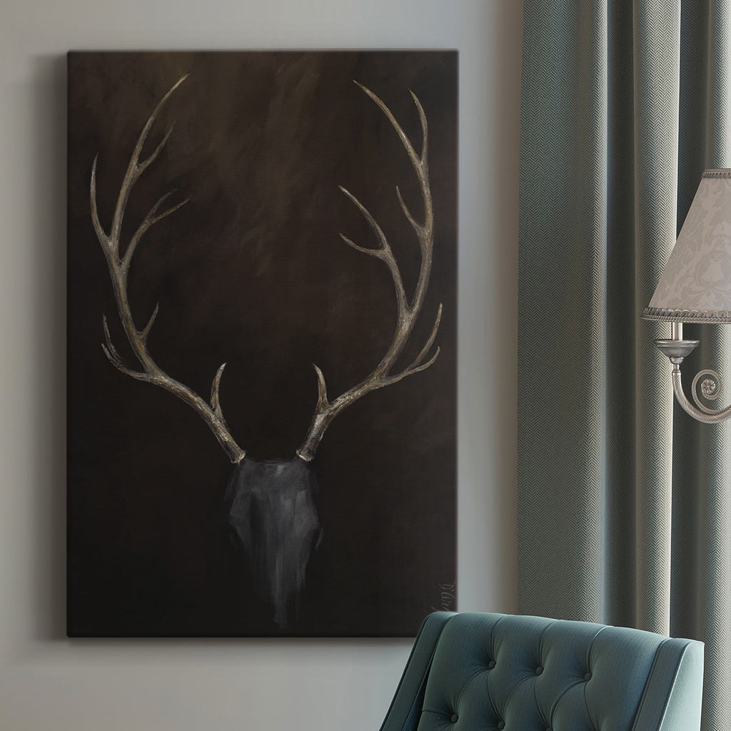 Buck Wildlife Wall Art, Premium Gallery Wrapped Canvas - Rustic Deer Print - Ready to Hang