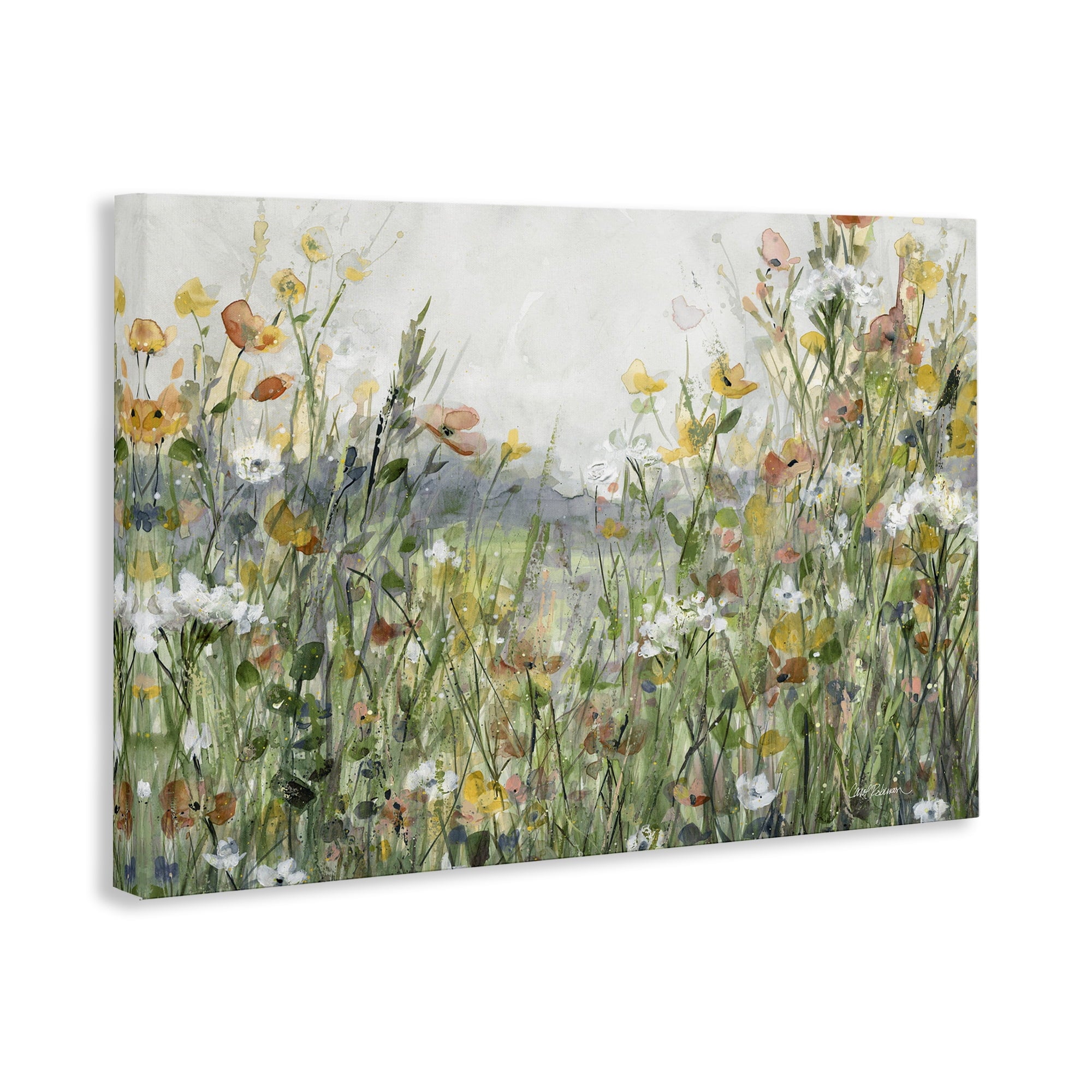 Stupell Industries Quiet Natural Meadow Landscape Painting Gallery Wrapped Canvas Art Print Wall Art, 24 x 16