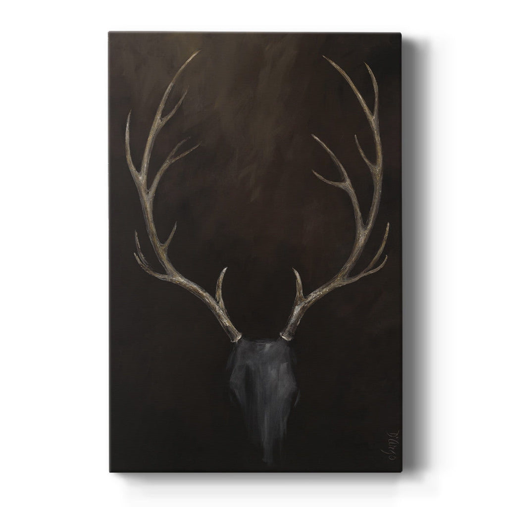Buck Wildlife Wall Art, Premium Gallery Wrapped Canvas - Rustic Deer Print - Ready to Hang
