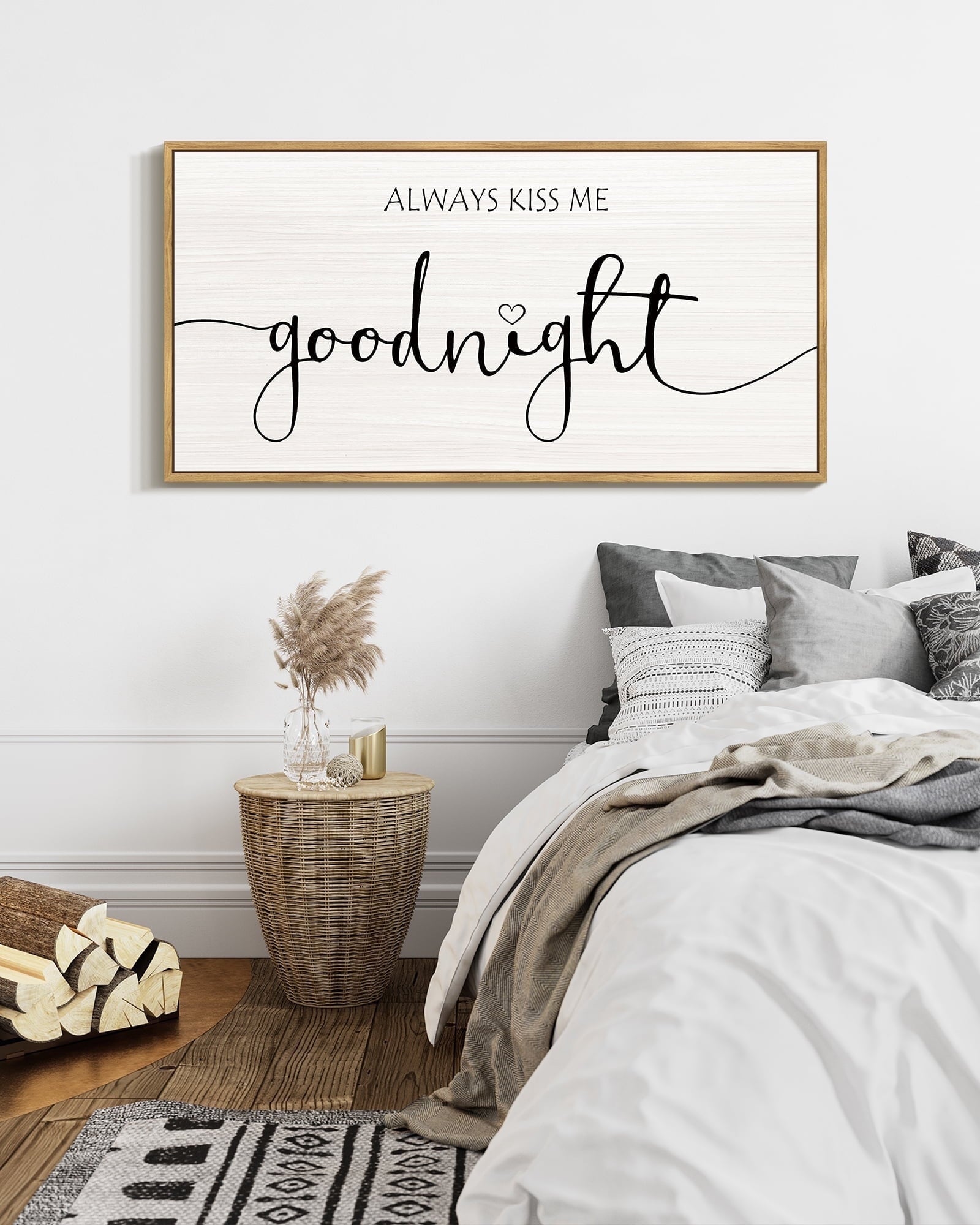 SHENIFY Abstract Landscape Wall Art 20x40in Natural Framed Minimalist Tan Green Mountain Neutral Toned Misty Nature Wilderness Illustrations Modern Art Decorative