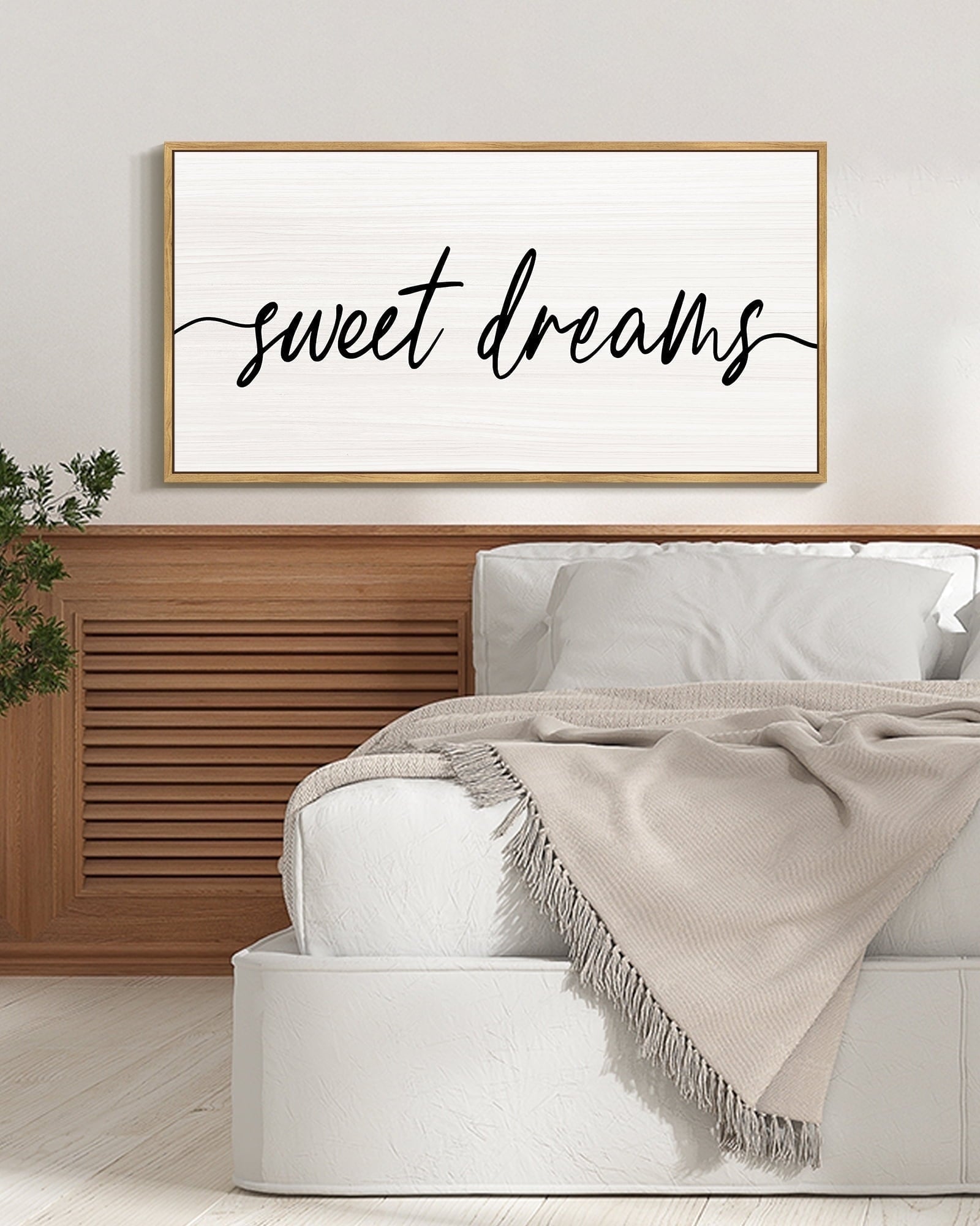 SHENIFY Abstract Landscape Wall Art 20x40in Natural Framed Minimalist Tan Green Mountain Neutral Toned Misty Nature Wilderness Illustrations Modern Art Decorative