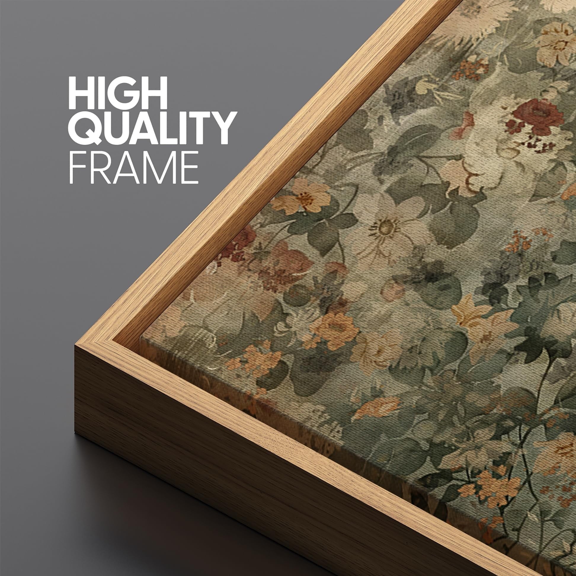 IDEA4WALL Extra Large Framed Canvas Print Wall Art Spring VIntage Floral Classic Art Traditional Oriental Landscape Wall Decor Oversized Artwork Relax/Calm for Living Room - 60"x30"